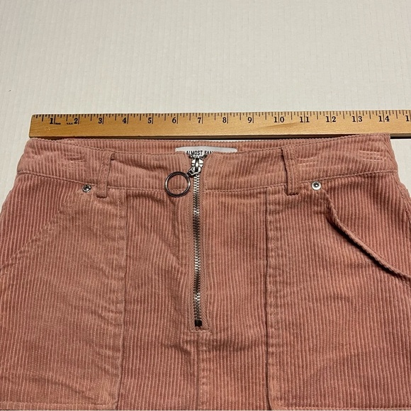 Almost Famous Blush Corduroy A-Line Skirt - Picture 5 of 6